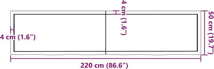 Immagine prodotto VidaXL Oak Nature (220 x 50 x 4 cm)
