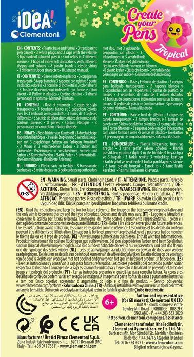 Nutritional values and ingredients Clementoni Your pencil creations Tropical (French)
