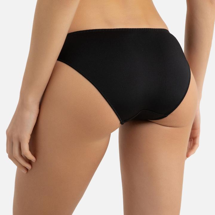 Image du produit La Redoute Collections Slip en microfibre avec détails en dentelle (40, Une unité par pack)