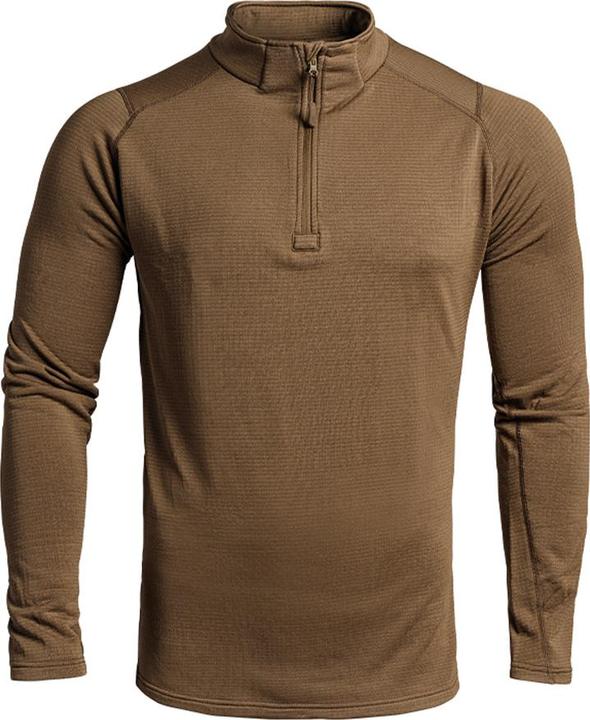 A10 Equipment Langarm Shirt THERMO PERFORMER SWEAT ZIP -10°C/-20°C, tan