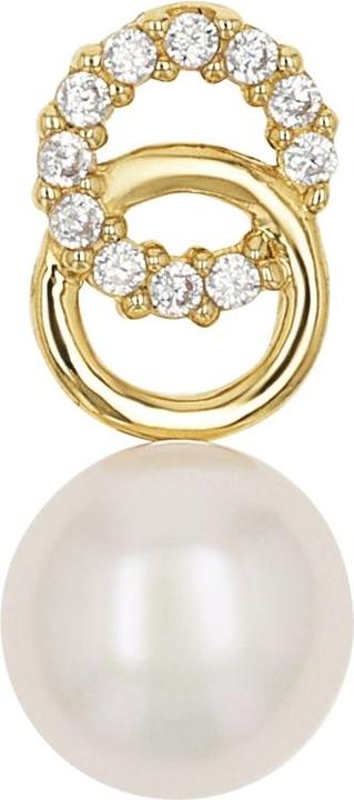 Image du produit Amor Pendentif pour femme, or 375, zirconium synth., perle de culture d'eau douce (Or 375, 9 ct)