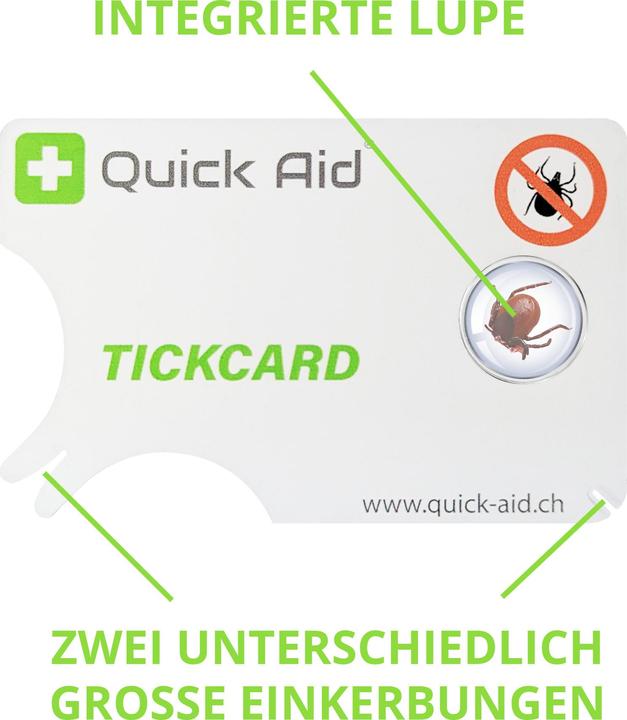 Image du produit Quick Aid Carte à tiques avec loupe