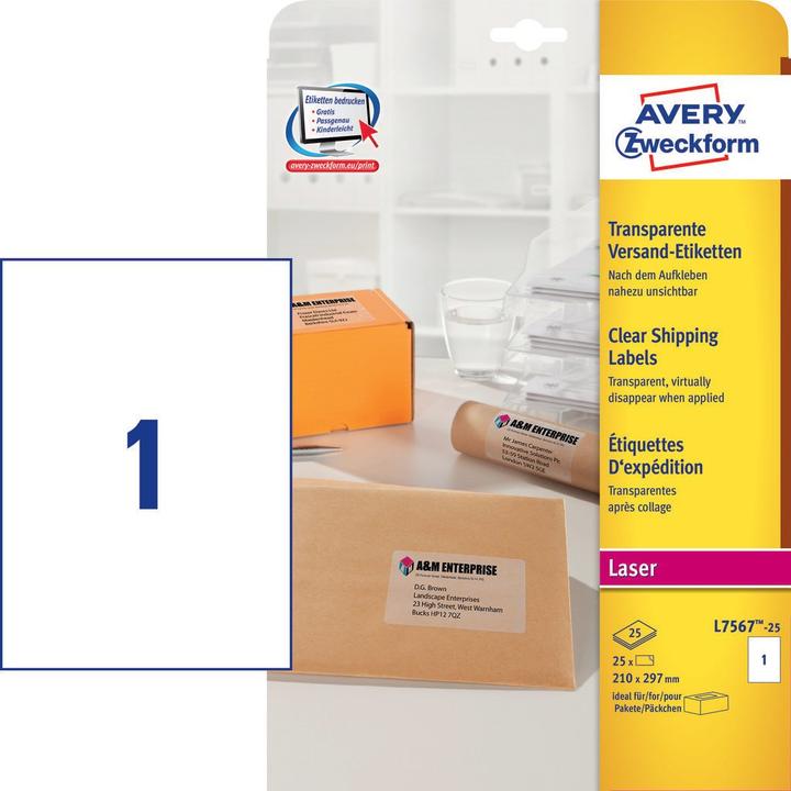 Produktbild Avery Dennison Etiketten Zweckform L7567