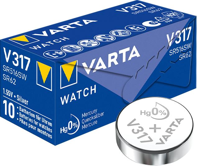 Produktbild Varta Knopfzelle V317 (1 Stk., SR62, 10.50 mAh)