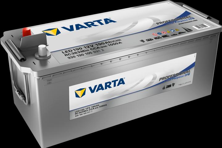 Varta LED190 Professional DP EFB 190AH Batterie (12 V, 190 Ah)