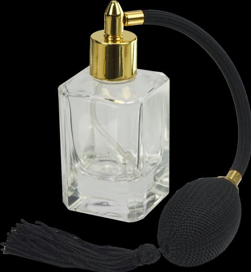 Flakon, Quadrat, mit Ballpumpe, für 50 ml (50 ml)