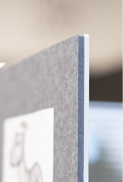 Actual product image smiT Desk partition for an individual workplace, enamel and PET felt surface, white /