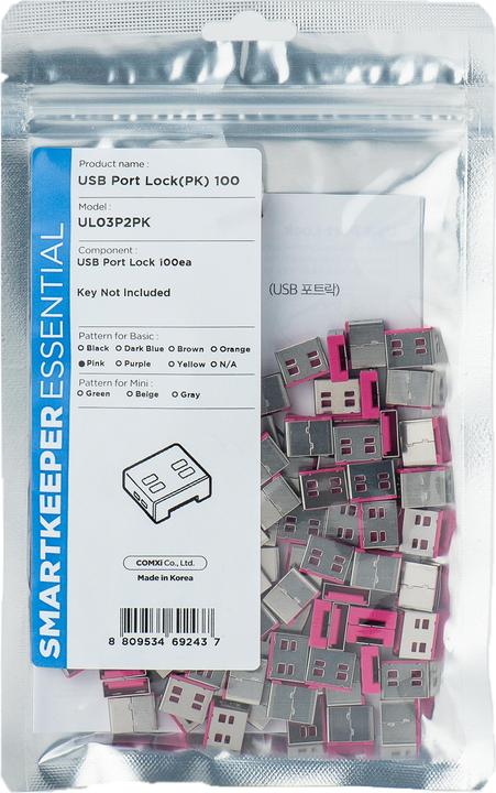 Smart Keeper 100 x serrature USB A-Port senza chiave di tipo BASIC