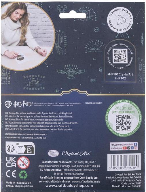 Produktbild Craft Buddy Harry Potter Crystal Art Sticker Pack