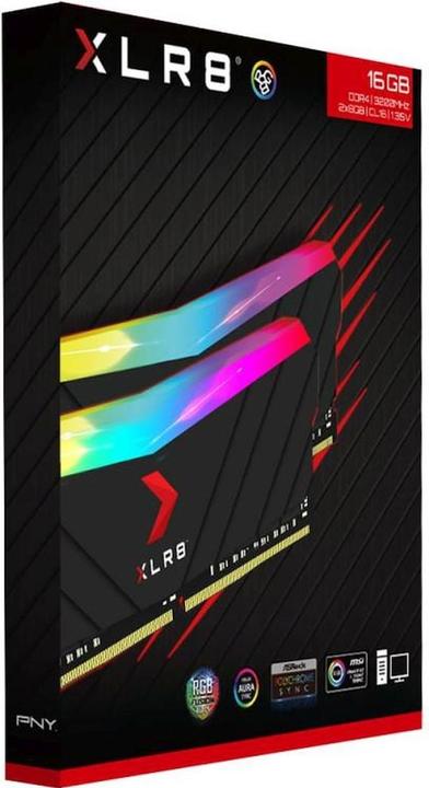 Immagine prodotto PNY Elettronica XLR8 RGB (2 x 8GB, 3200 MHz, DDR4-RAM, DIMM)
