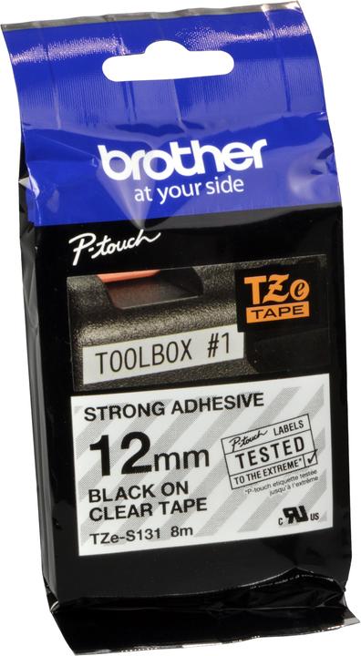 Produktbild Brother TZE-S131 schwarz auf transparent (1.20 cm, Schwarz, Transparent)