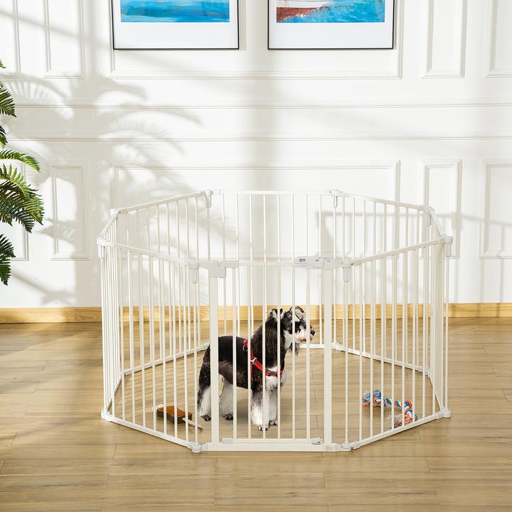 Image du produit PawHut Barrière pour chiens composée de 8 panneaux (62.50 cm)
