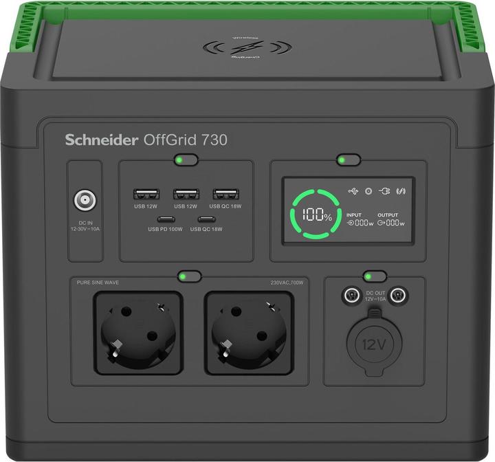 Immagine prodotto APC Schneider OffGrid Portable Power Station 730 738Wh Lithium-ion 2 Schuko Sinewave (738 Wh, 6.40 kg)