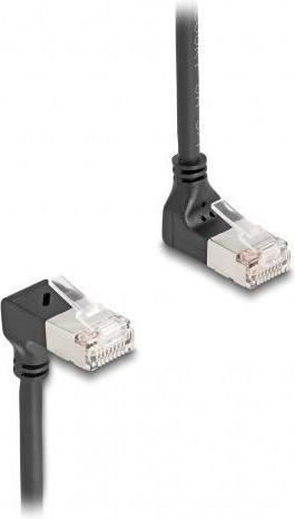 Produktbild Delock RJ45 Netzwerkkabel Cat.6A S/FTP Slim 90° oben / unten (S/FTP, CAT6a, 2 m)