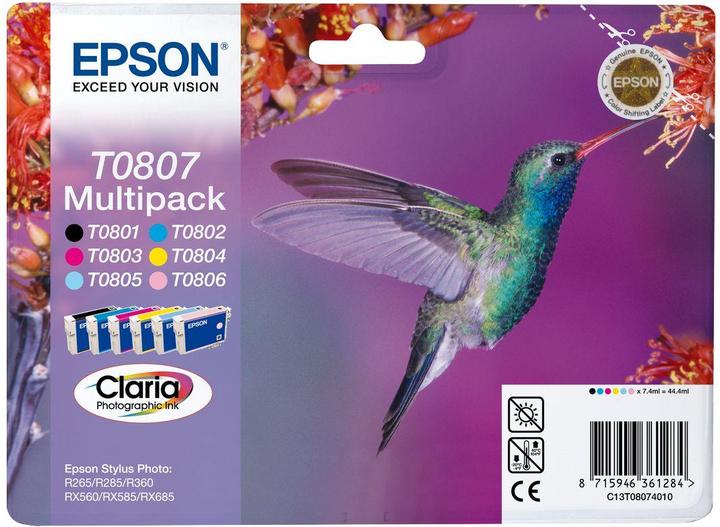 Actual product image Epson T0807 Claria Photographic (M, C, Y, LC, LM, FC)
