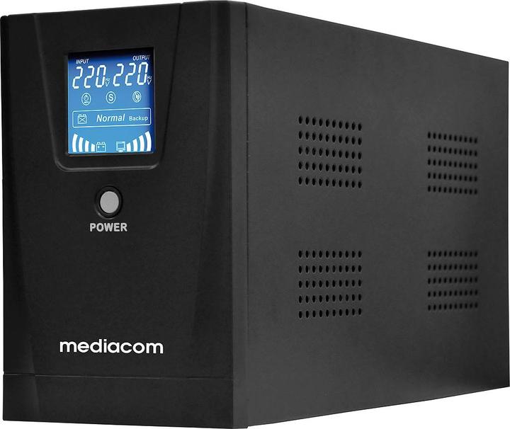 Actual product image Mediacom M-UPS851D Uninterruptible power supply (UPS) Line-interactive 0.8 kVA 480 W 2 socket(s) AC (800 VA, 480 W, Line-interactive UPS)