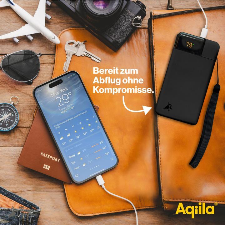 Immagine prodotto Aqiila Powerbird B10B - Powerbank 10000 mAh, 20W - Nero (10000 mAh, 20 W, 37 Wh)
