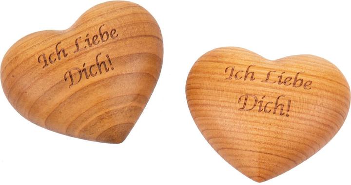 Produktbild La Mia! Handschmeichler - Kirsche Holz geölt - Gravur: "Ich liebe Dich"