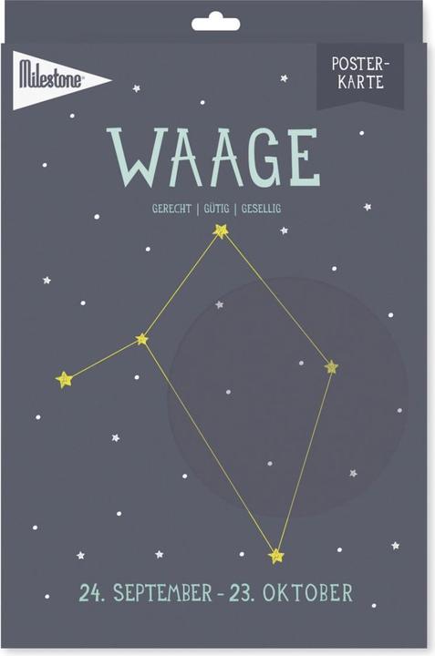 Actual product image Milestone Zodiac Postcard / Poster in A4 format, Libra