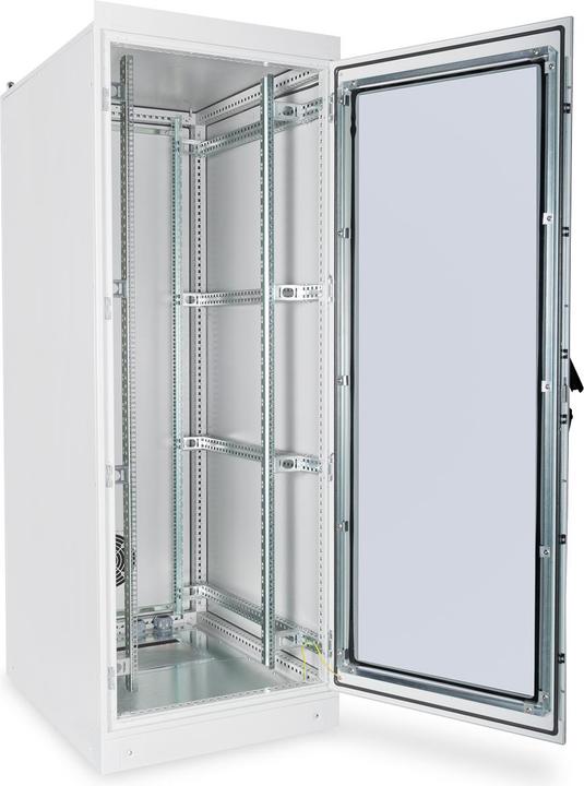 Produktbild Digitus 42HE Netzwerkschrank Indoor IP55 2100x800x1000 mm Hartglastur inkl. Sockel Grau RAL 7035 (10.87 HE, 19 Zoll Rack)