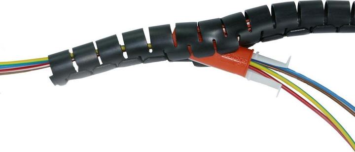 Image du produit RND Electronics Gaine spiralée, 16... 32mm, Polypropylène, 5m, Noir (Tuyau spiralé pour câble, 30 cm)
