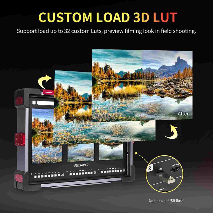 Produktbild Feelworld PS101 Triple 10.1 inch Vertical Display Monitor (10.10")