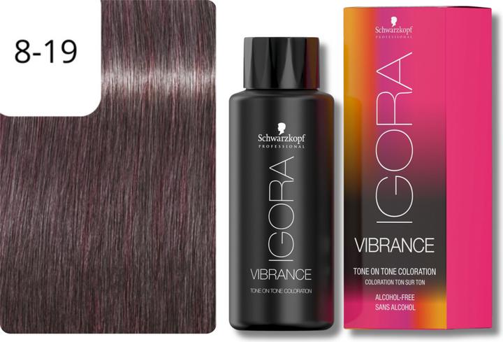 Produktbild Schwarzkopf Professional IGORA VIBRANCE Tone On Tone Coloration (8-19 Hellblond Cendré Violett)