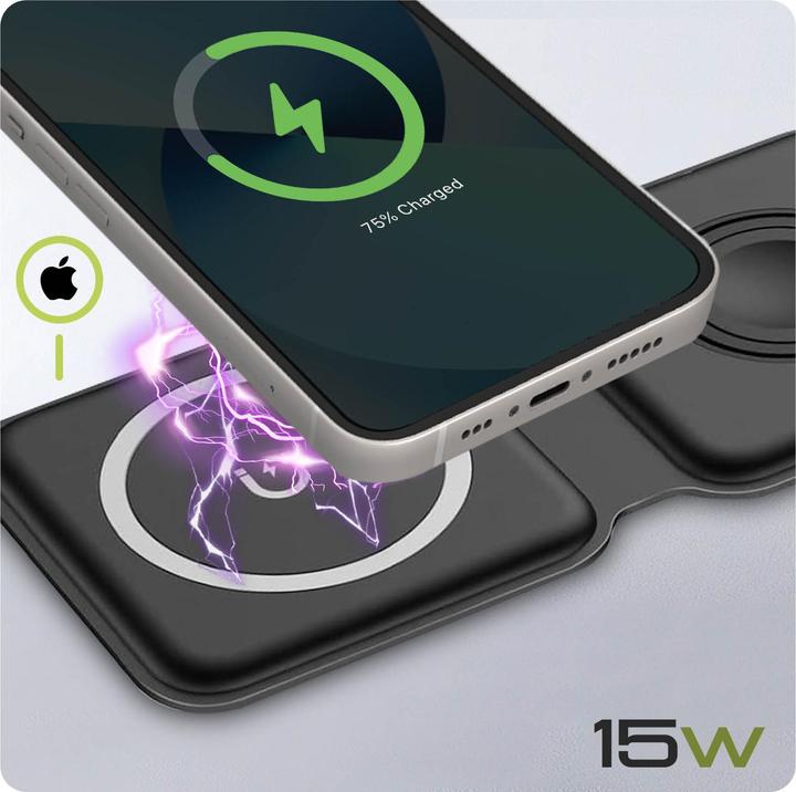 Image du produit Moxie Station de charge 3 en 1 MagSafe 15W (15 W)