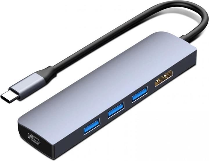Produktbild Akashi 5 In 1 Hub: USB Type-C- Multiply The Possibilities Of Yo (USB-C)