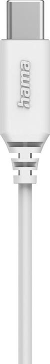 Image du produit Hama Casque Ocean II, écouteurs, microphone, protection contre les courbures de câble, USB-C, blanc (Filaire)