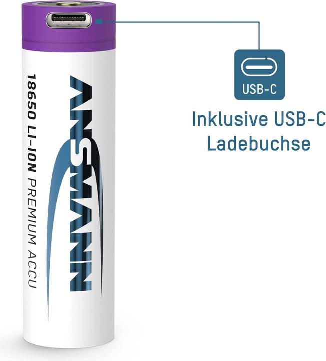 Produktbild Ansmann Li-Ion 18650 (1 Stk., 18650, 2600 mAh)