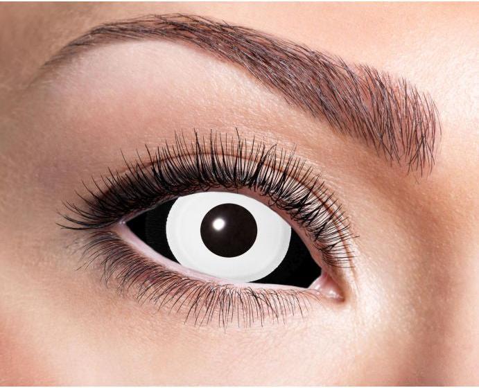 Image du produit Eyecatcher Lentilles de contact Sclera blanc/noir (Blanc, Noir)