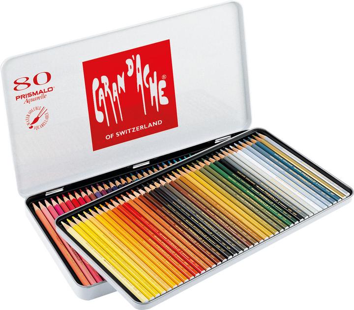 Produktbild Caran d'Ache Prismalo Aquarelle Metallschachtel (Mehrfarbig, 80 x)