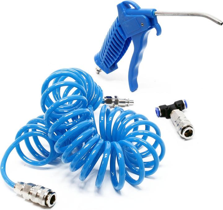 Actual product image Wiltec Air duster blow gun dust cleaning with 5 m recoil hose