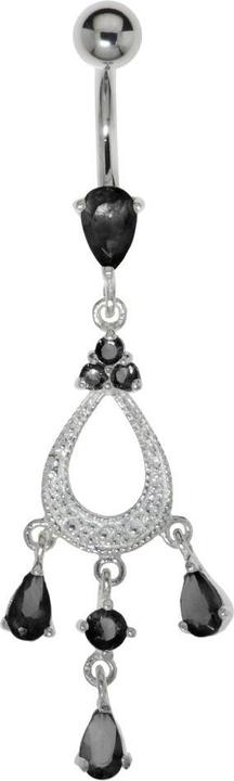 Produktbild Bijouteria Bauchpiercing (Chirurgenstahl 316L, Silber 925, Zirkonia)