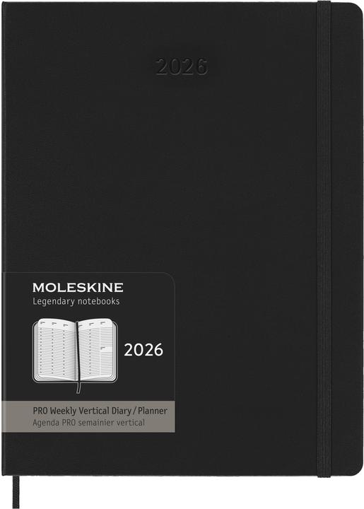 Produktbild Moleskine Geschäftsagenda Professional Hard Cover Weekly Vertical Pro (19 x 25 cm, Englisch)