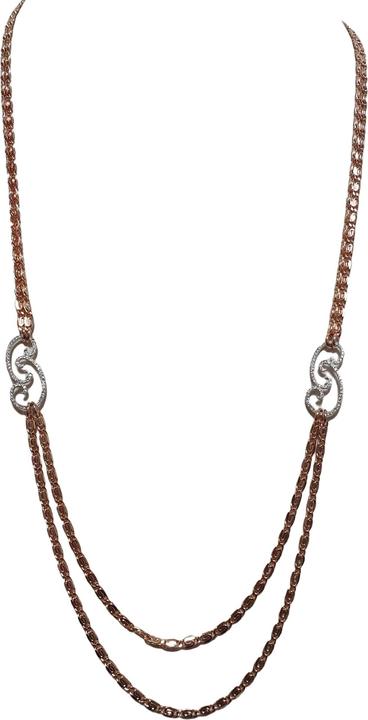 Produktbild L'Officiel Collana rosa due fili elementi zirconi