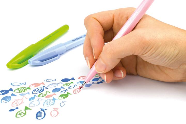 Actual product image Pentel Brush Pen Sign Pen Brush (forget-me-not, 1 x)