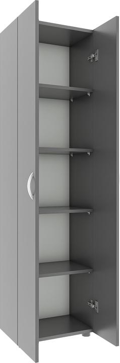 Actual product image VCM Office Cabinet Books Folders Filing Cabinet Office Furniture Cabinet Ulas 5-Fold Hinged Doors (49 x 34 x 178 cm)