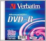 Actual product image Verbatim DVD-R Slim 4.7Gb (1 x)