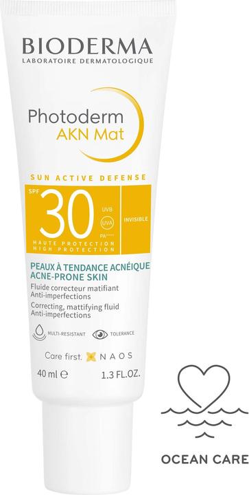 Actual product image Bioderma Photoderm Acne Mat SPF30 (Sun cream face, SPF 30, 40 ml, 150 g)