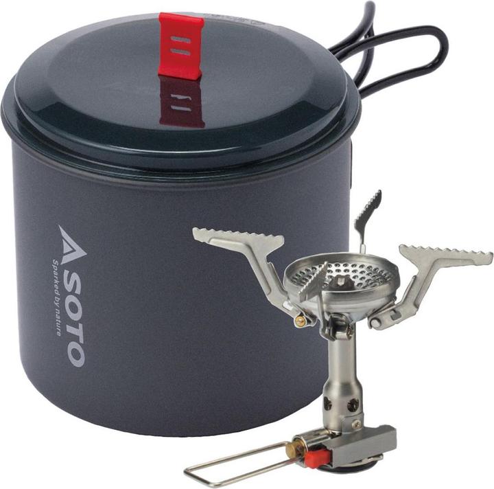 Actual product image Soto Amicus Piezo Gas Stove with New River Pot