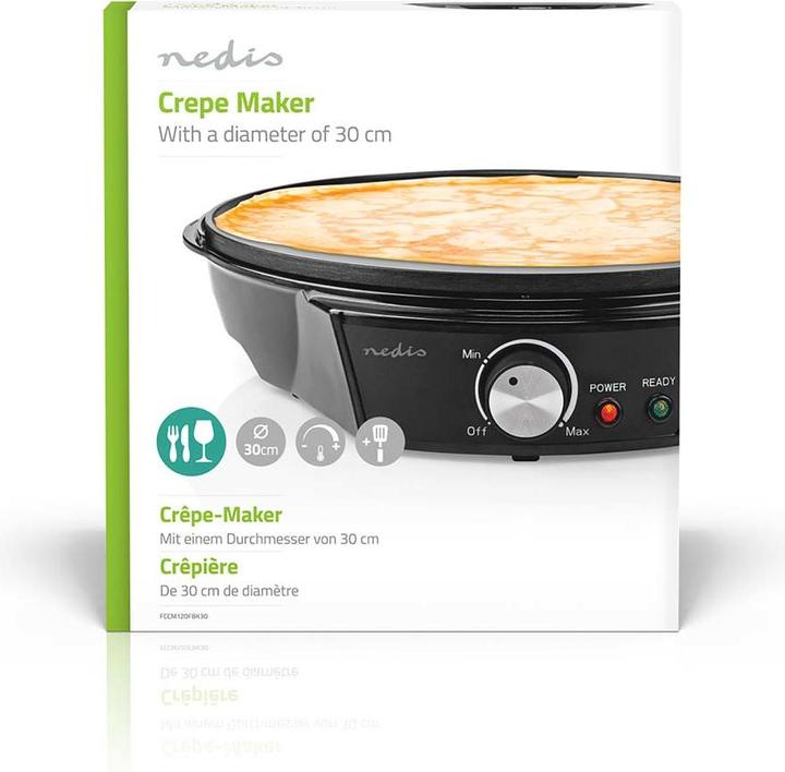 Actual product image Nedis Crepe Maker | Diameter: 300 mm | 1200 W | Non-stick coating | Temperature settings