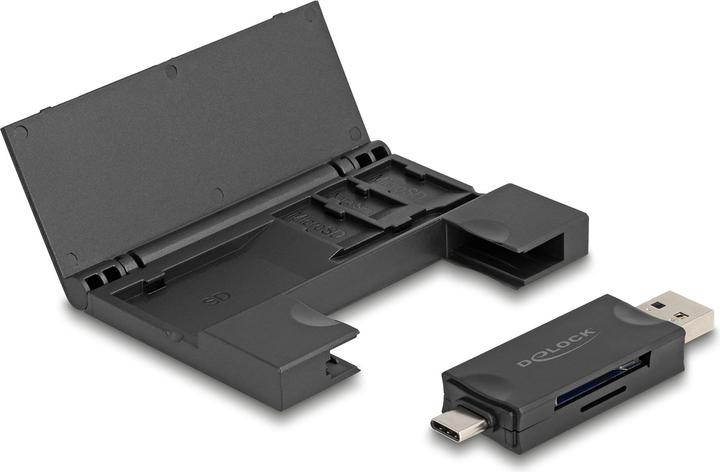 Actual product image Delock Card Reader USB 5 Gbps USB Type-C / Type-A for SD and (Type-B)