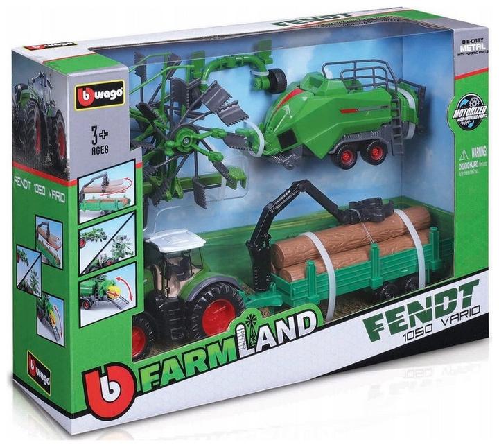 Produktbild Bburago Diecast 1:43 Farmaland Fendt 1050 Vario with accessories Ages 3+ 18-31701
