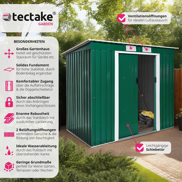 Immagine prodotto tectake Casetta da giardino con tetto inclinato
