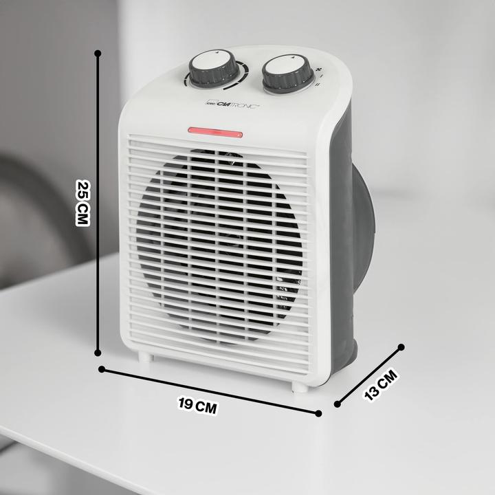 Actual product image Clatronic HL3761WH Elektrische Raumheizung Indoor Elektrischer Raumheizlüfter (2000 W)