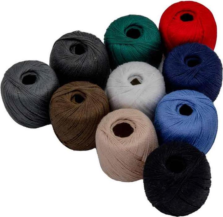 ZKH Paquet transparent de fil à repriser en coton, 10 pelotes de 20 m, couleurs assorties