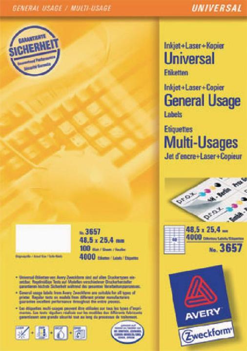 Actual product image Avery Universal labels