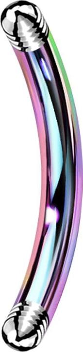Actual product image Star Piercing Banana stick coloured (Surgical steel 316L, without brass)